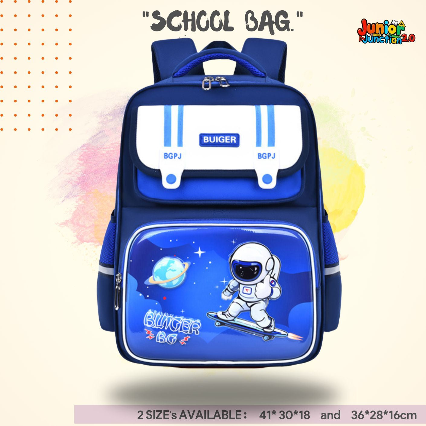 🚀 Intergalactic Voyager "Space Skate" Multi-Size Elite School Bag 🎒🌌