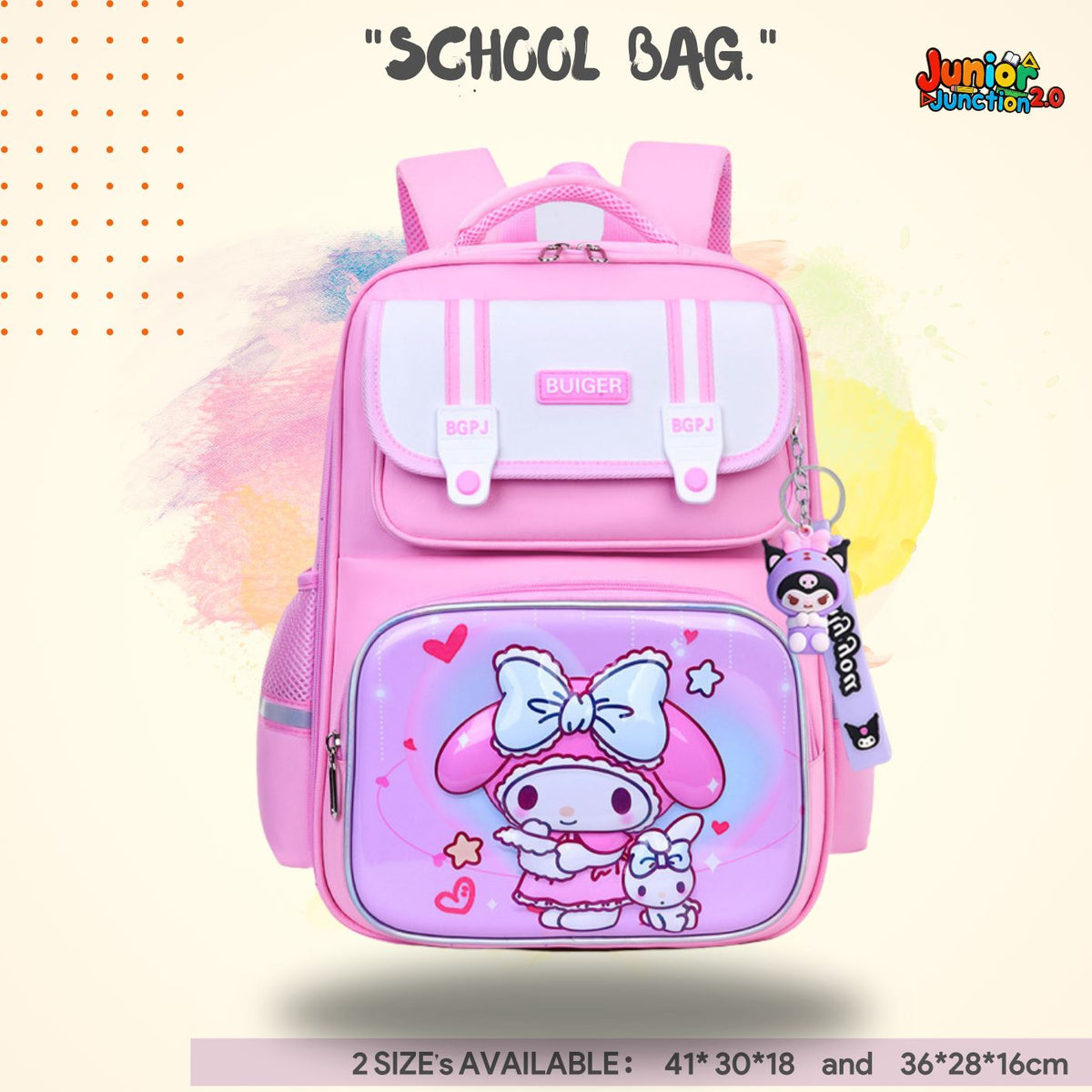 Sweet Ribbon Bunny Multi-Size School Bag (36 cm)