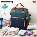 🌟 Ultimate Multi-Functional Mother’s Bag – Dark Green & Blue Edition