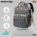 🌟 Ultimate Multi-Functional Mother’s Bag – Elegant Grey Edition