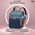 🌟 Ultimate Multi-Functional Mother’s Bag – Dark Green & Blue Edition