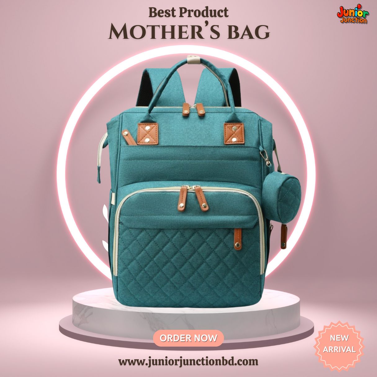 🌟 Ultimate Multi-Functional Mother’s Bag – Premium Teal Edition