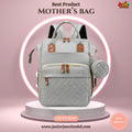 🌟 Ultimate Multi-Functional Mother’s Bag – Muted Grey Edition