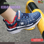 👟 Kids Web-Slinger Athletic Sneakers – Deep Navy & Crimson Red