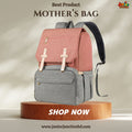 🎒 Premium Multi-Functional Mother’s Backpack – Pastel Rose & Slate Edition