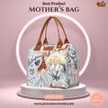 🎒 Compact & Durable Mother’s Bag (Cute Safari Animals Print Handheld Tote)