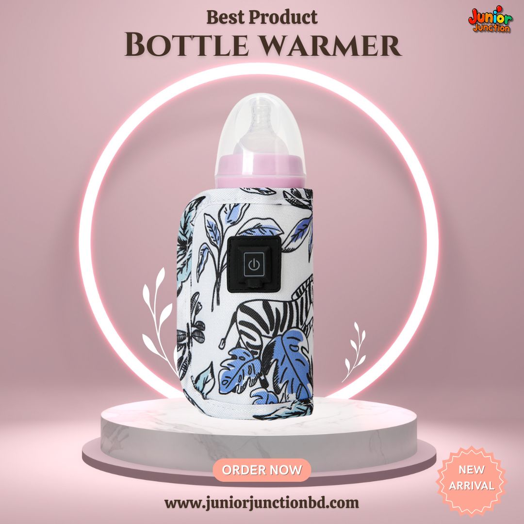 🍼 Portable USB Smart Baby Bottle Warmer – Safari Zebra Edition