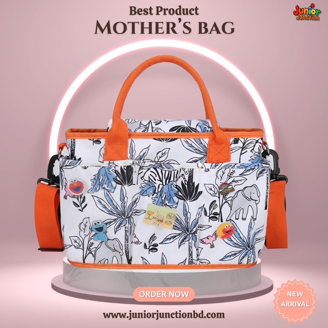 🎒 Compact & Highly Organized Mother’s Bag – Tropical Jungle Edition