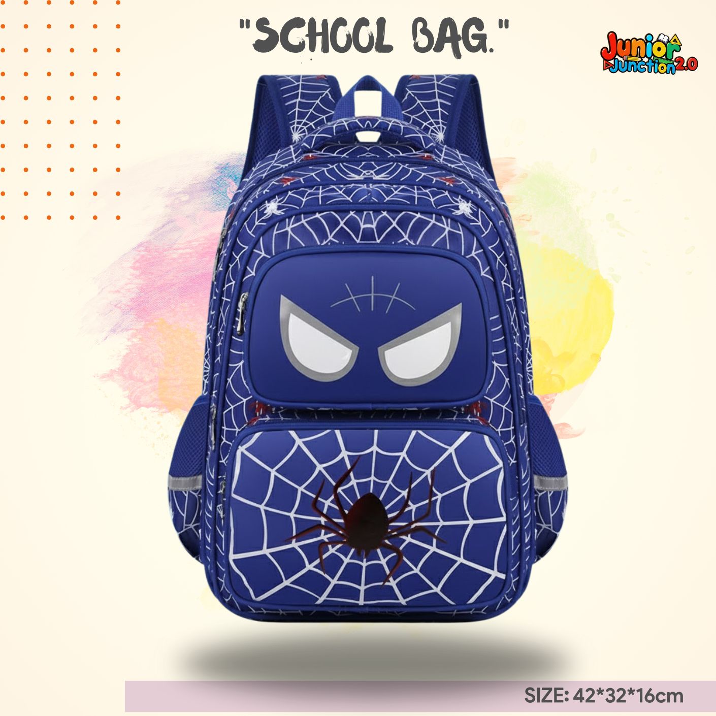 Spider-Hero Web-Slinger School Bag (Royal Blue & White) 🎒🕷️