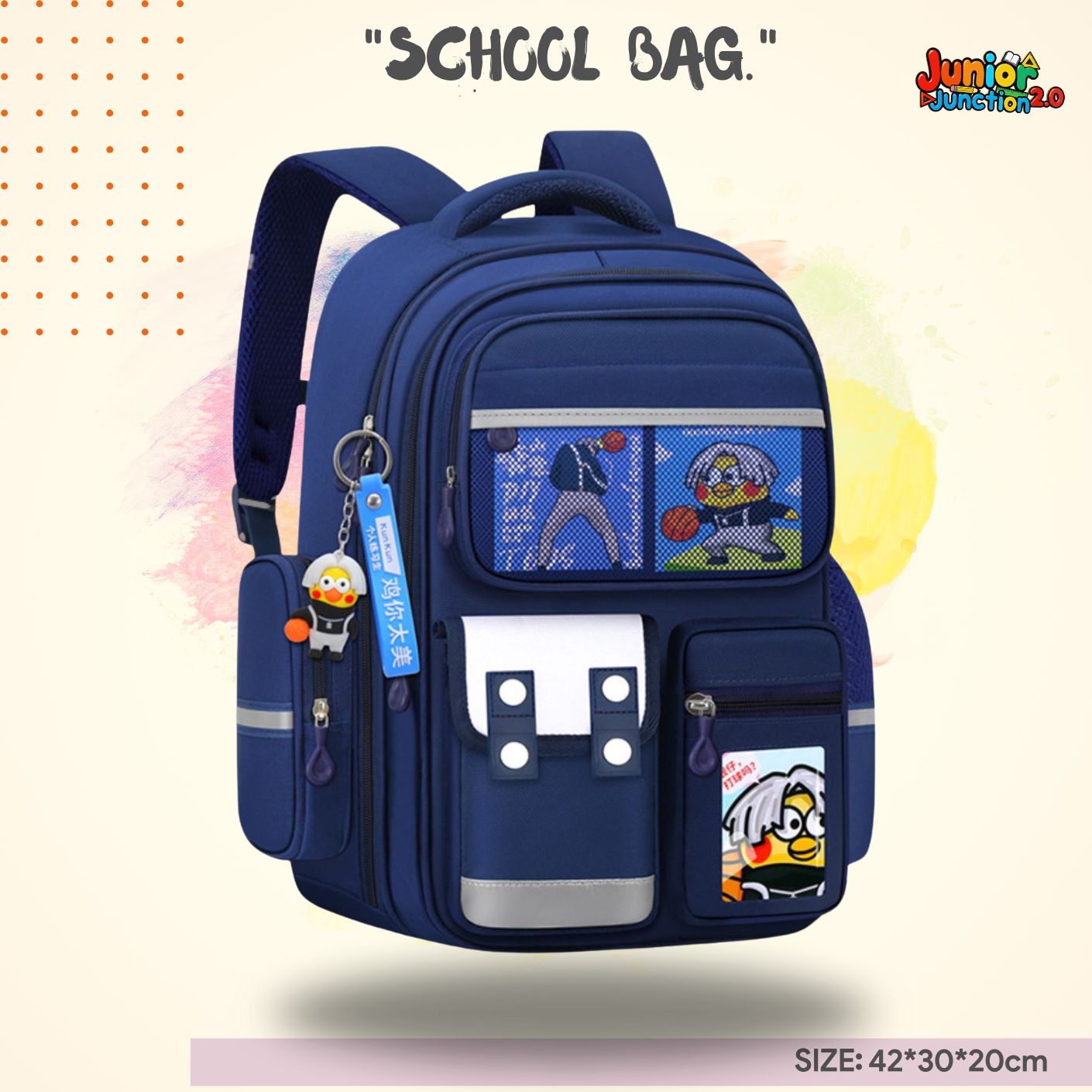 🏀 Court-Star "Pro-Blue" Premium School Bag 🎒