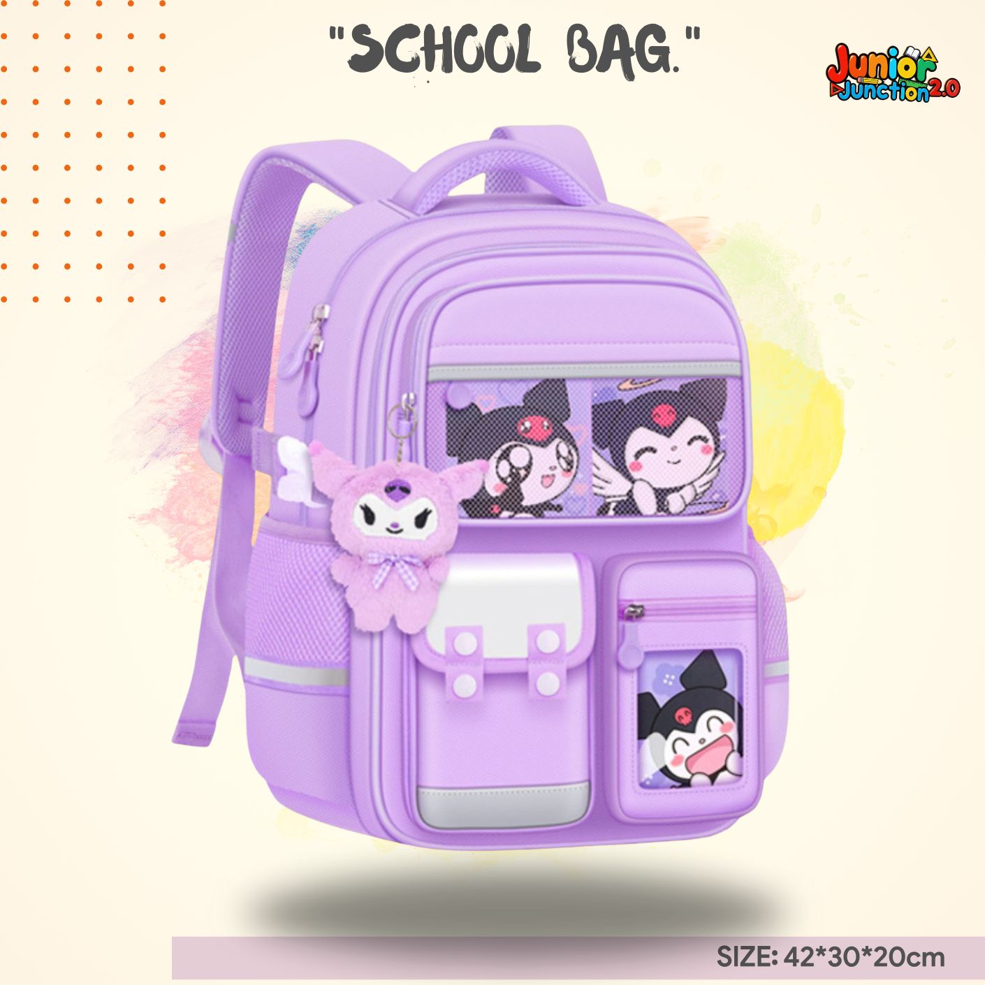 Kuromi "Lavender-Punk" Premium School Bag 🎒