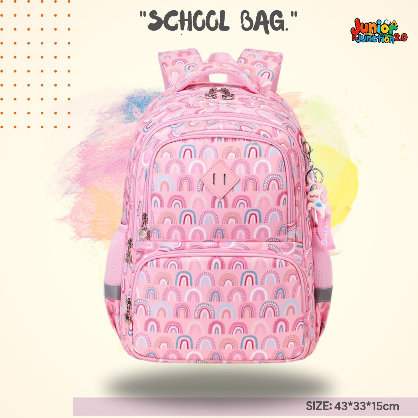 Bohemian Rainbow Dreams School Bag (Pink & Pastel) 🎒🌈