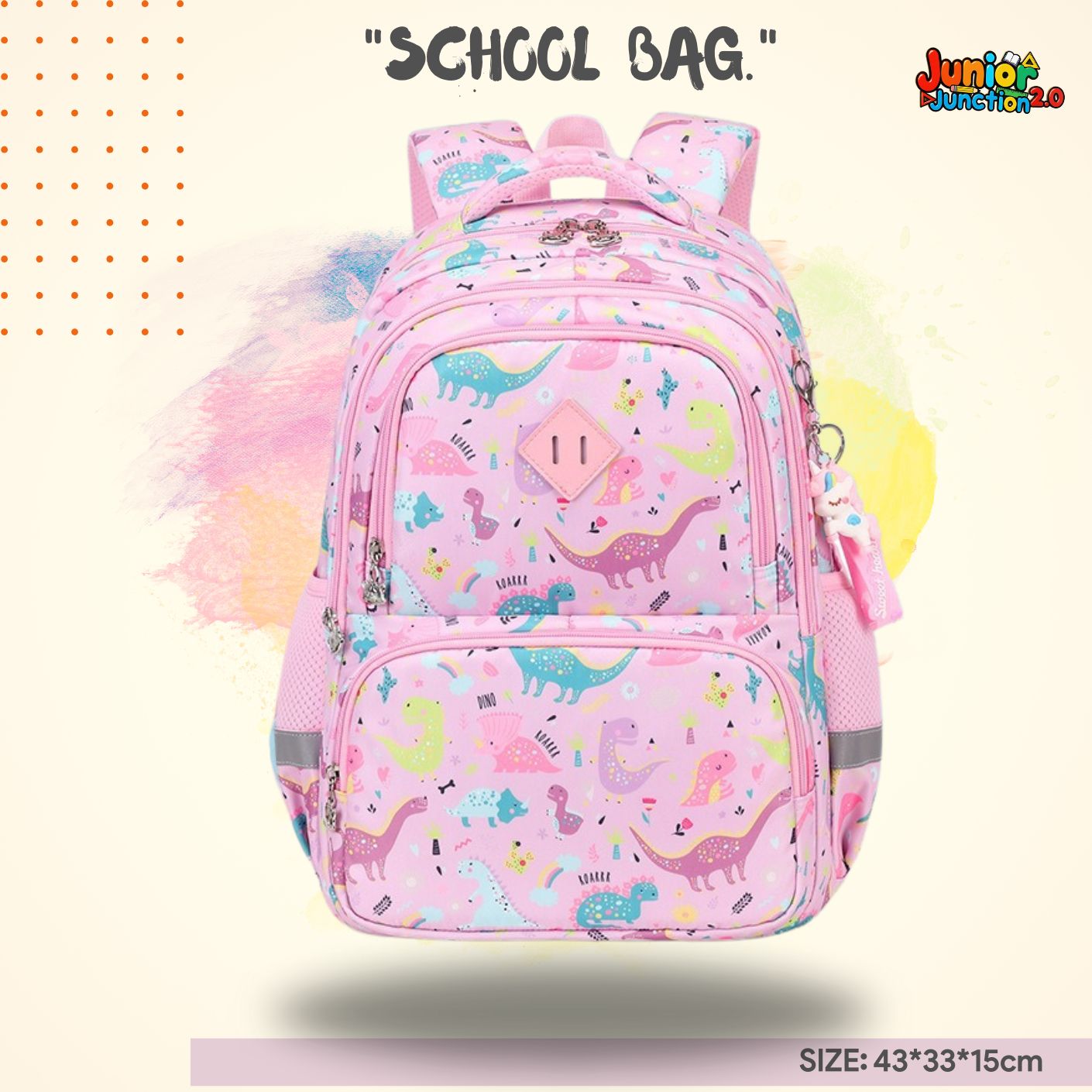 Prehistoric Adventure School Bag (Pink & Pastel) 🎒🦕