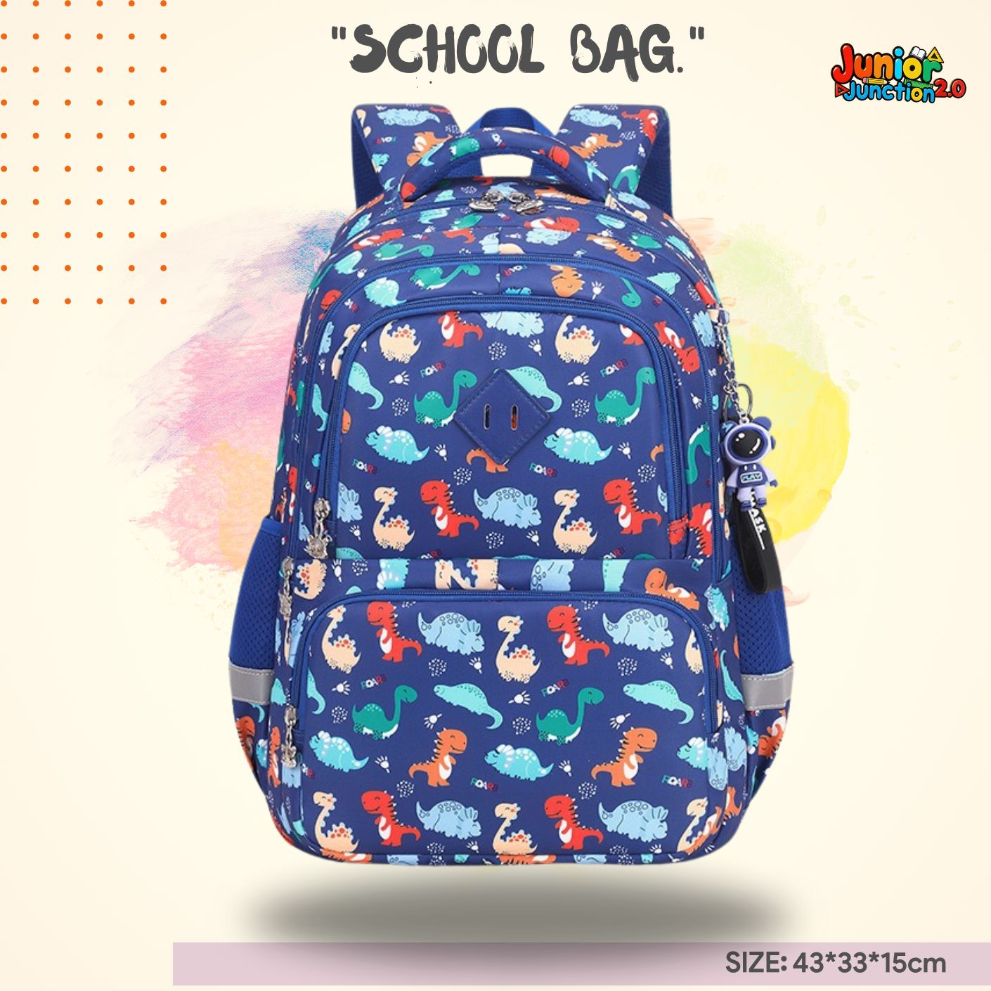 Roar-Some Dino Explorer School Bag (Royal Blue) 🎒🦖