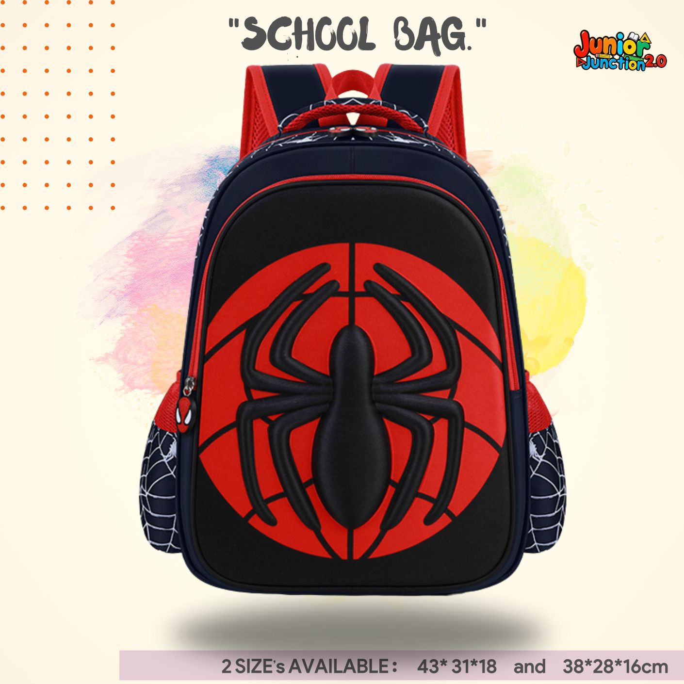 Spider-Force Stealth School Bag (Black & Red) 🎒🕷️