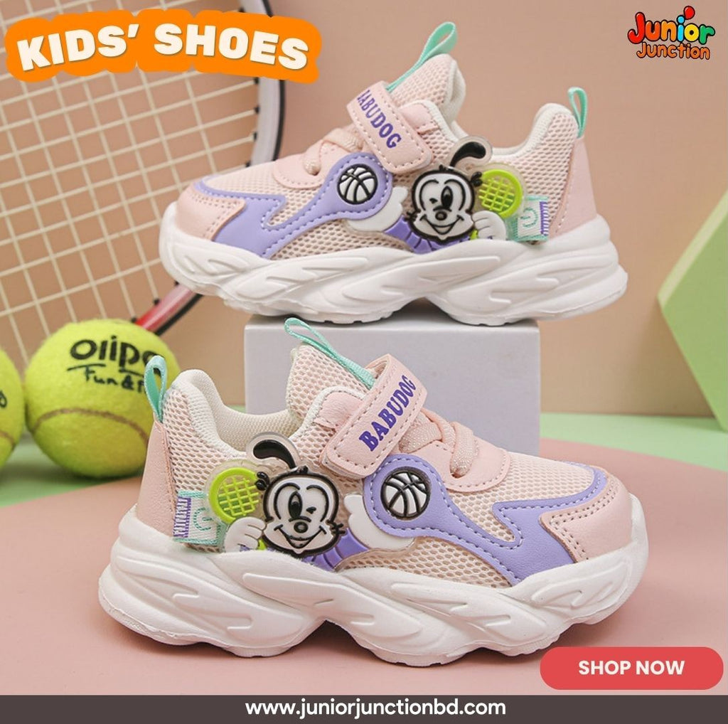 👟 Kids Playtime Pro Athletic Sneakers – Pastel Pink & Soft Lavender
