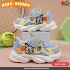 👟 Kids Playtime Pro Athletic Sneakers – Powder Blue & Pastel Yellow