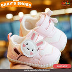 🐰 Kids Sweet Bunny First-Steps Sneakers – Pastel Pink & White