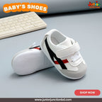 👟 Baby Urban Racer Mini Sneakers – Classic White & Sporty Red