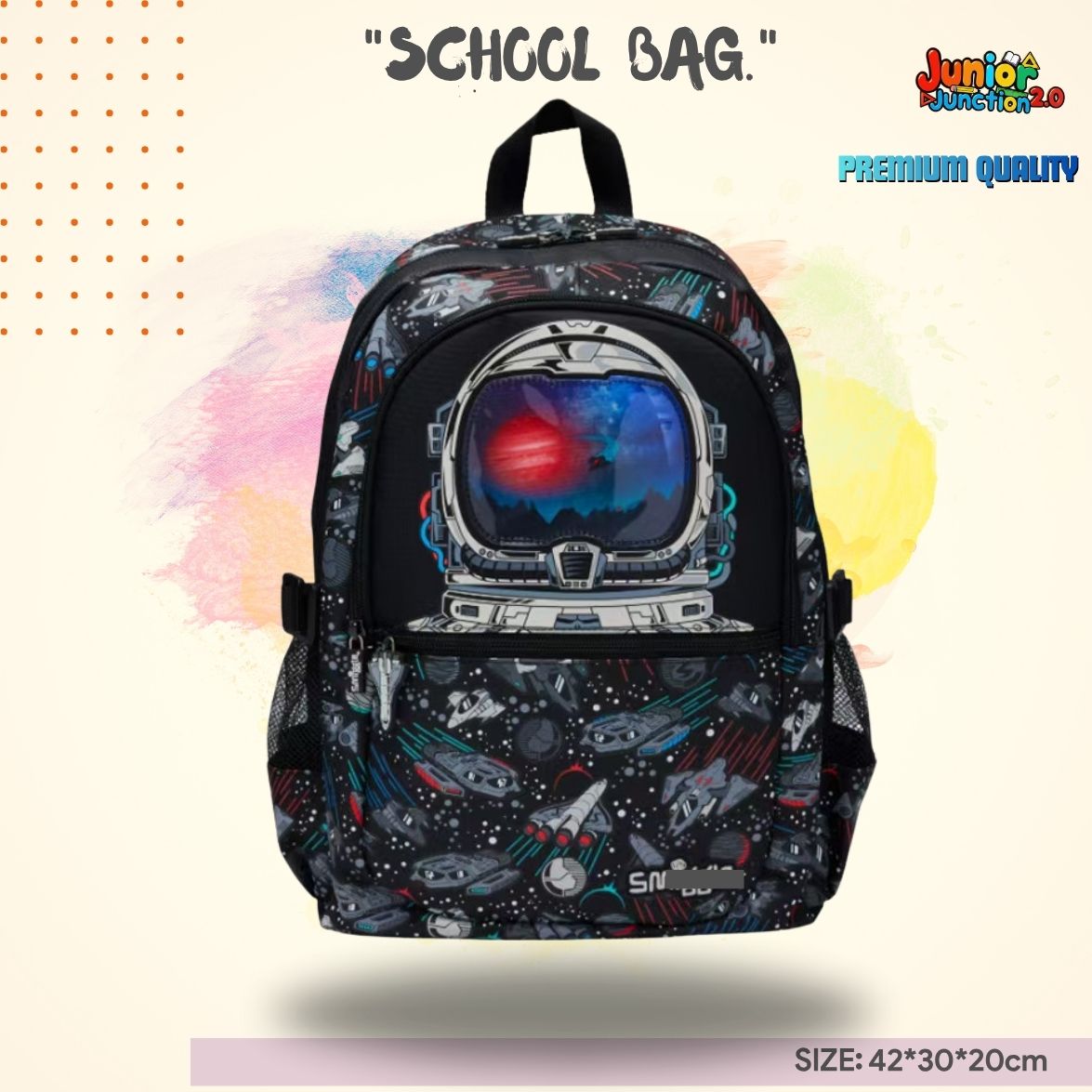 $miggle "Cyber-Hero" Ultra-Sonic Backpack (Electric Blue & Graphite) ⚡🦸‍♂️