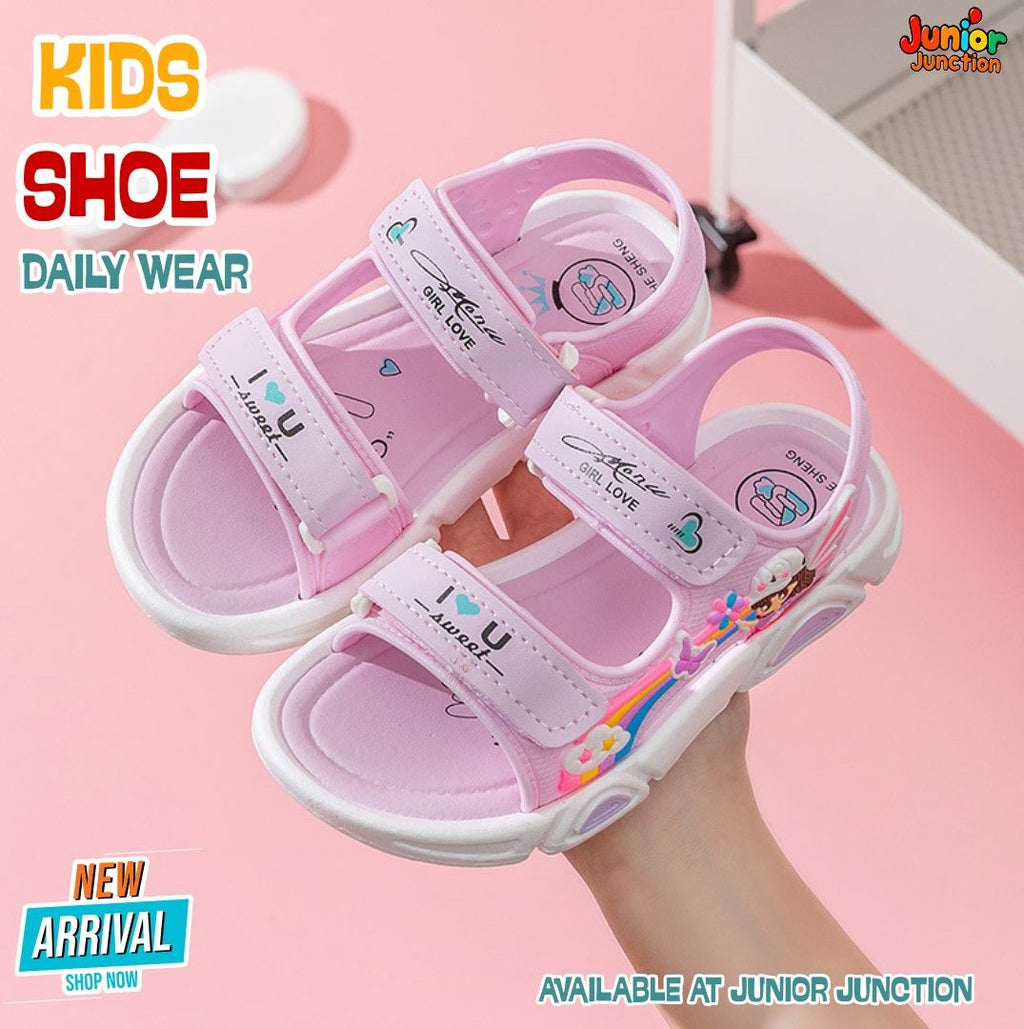 👡 Kids Magical Rainbow Sport Sandals – Orchid Purple & Blossom Pink