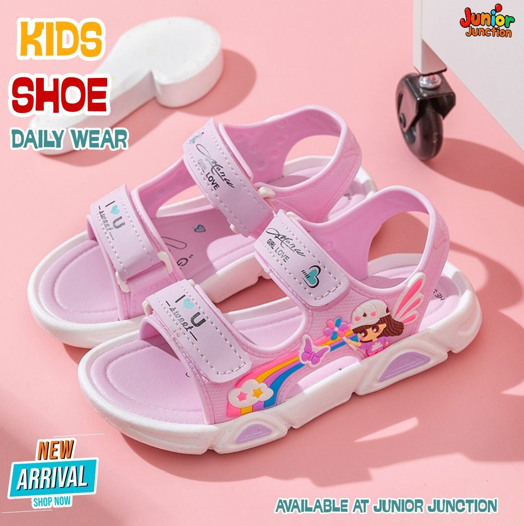 👡 Kids Magical Rainbow Sport Sandals – Orchid Purple & Blossom Pink