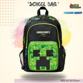 Pixel-Mob Explosive 3D Adventure School Bag (Classic Green & Black) 👾