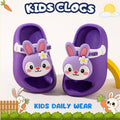 🐰 Kids Bunny Garden Clogs – Grape Purple