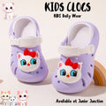 🐱 Kids Pretty Kitty Clogs – Lavender & Snow White
