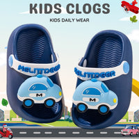 🚙 Kids City Cruiser Car Clogs – Midnight Navy & Cloud White