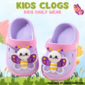 🦋 Kids Butterfly Bee Clogs – Petal Purple & Snow White