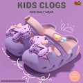 Kids Sweet Honey Cat Clogs – Lavender & Soft Pink