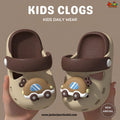 Kids Wind-Up Cruiser Clogs – Khaki & Dark Brown