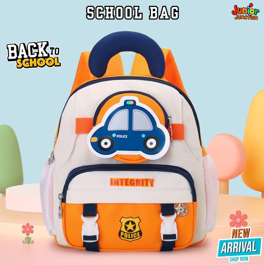 👮‍♂️ "Integrity" Police Cruiser Hero Preschool Bag 🎒🚔