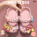 Kids Floral Mary Jane Clogs – Pink Blossom