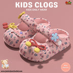 Kids Floral Mary Jane Clogs – Pink Blossom