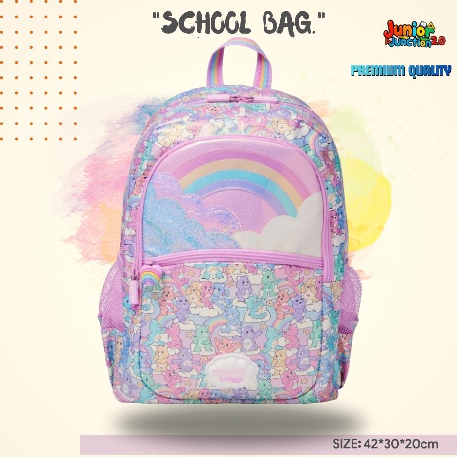 $miggle Care Bears "Care-A-Lot" Adventure School Bag (Rainbow & Lilac) 🎒