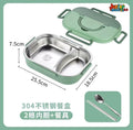 🍱 Modern Dual-Tone 304 Stainless Steel Bento Lunch Box Set – Olive & Sage Green