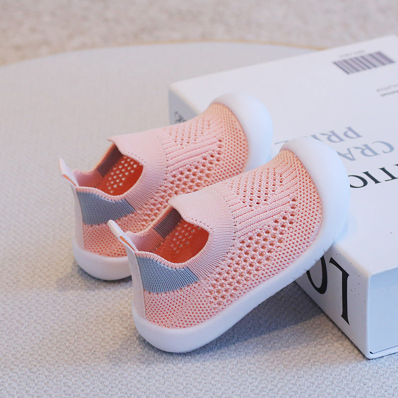 🌸 Kids Lightweight Breeze Sock Sneakers – Pastel Pink
