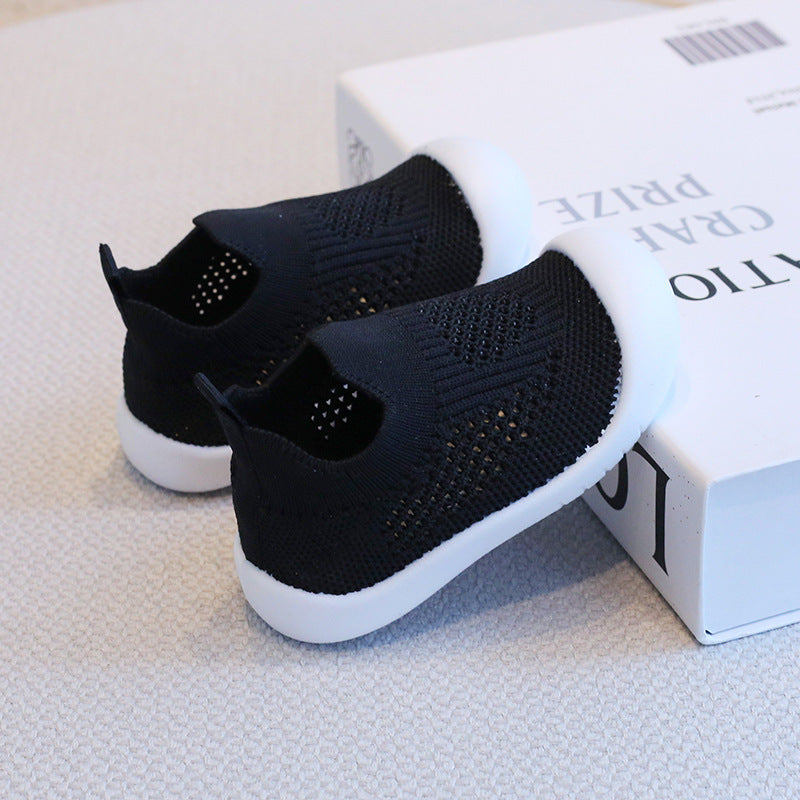🖤 Kids Lightweight Breeze Sock Sneakers – Classic Black