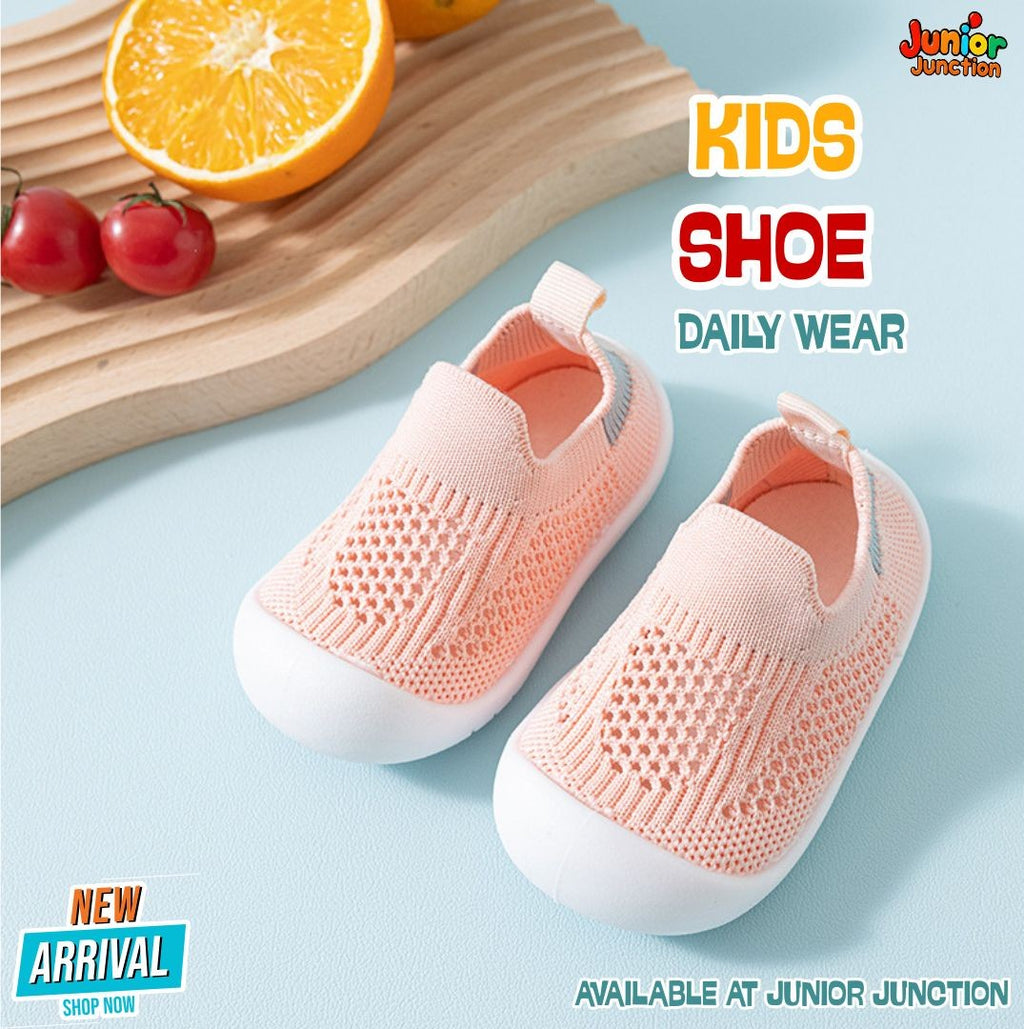 🌸 Kids Lightweight Breeze Sock Sneakers – Pastel Pink