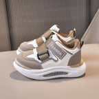 👟 Kids Urban Street Athleisure Sneakers – Mocha Khaki & Cream