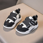 👟 Kids Urban Street Athleisure Sneakers – Bold Black & Cream