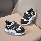 👟 Kids Urban Street Athleisure Sneakers – Bold Black & Cream