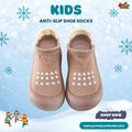 Cozy Chestnut Minimalist Kids Anti-Slip Shoe Socks