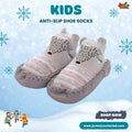 Classic Grey Kids Anti-Slip Shoe Socks