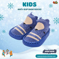 Royal Blue Kids Anti-Slip Shoe Socks