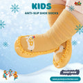 Sunny Yellow High-Cut Kids Anti-Slip Shoe Socks