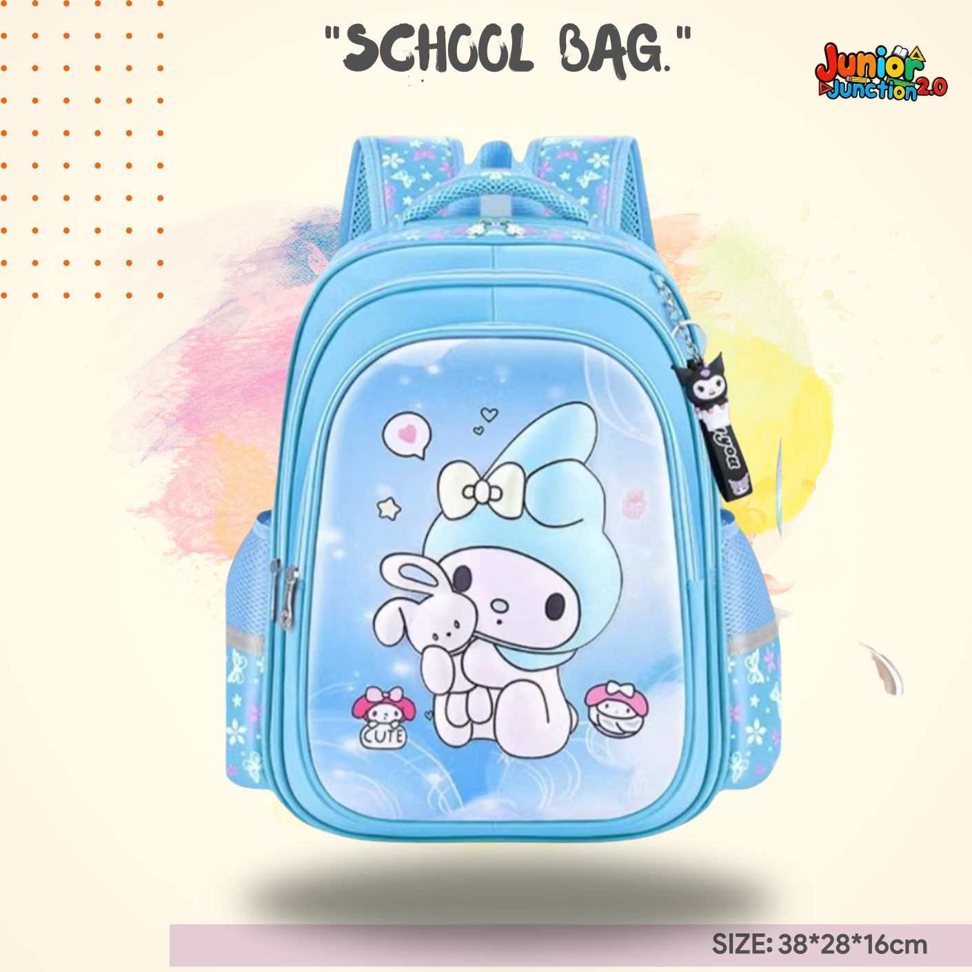 💎"Sky Blue Dream" Deluxe School Bag 🎒☁️