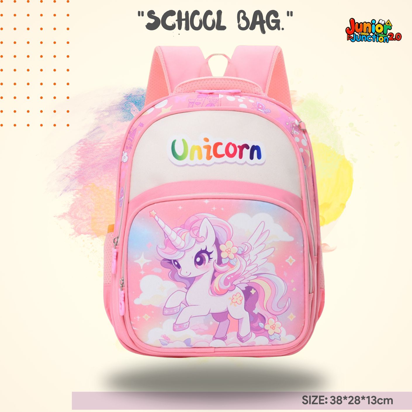 ✨ Magical Unicorn "Dream Chaser" Premium 3D School Bag 🦄🎒